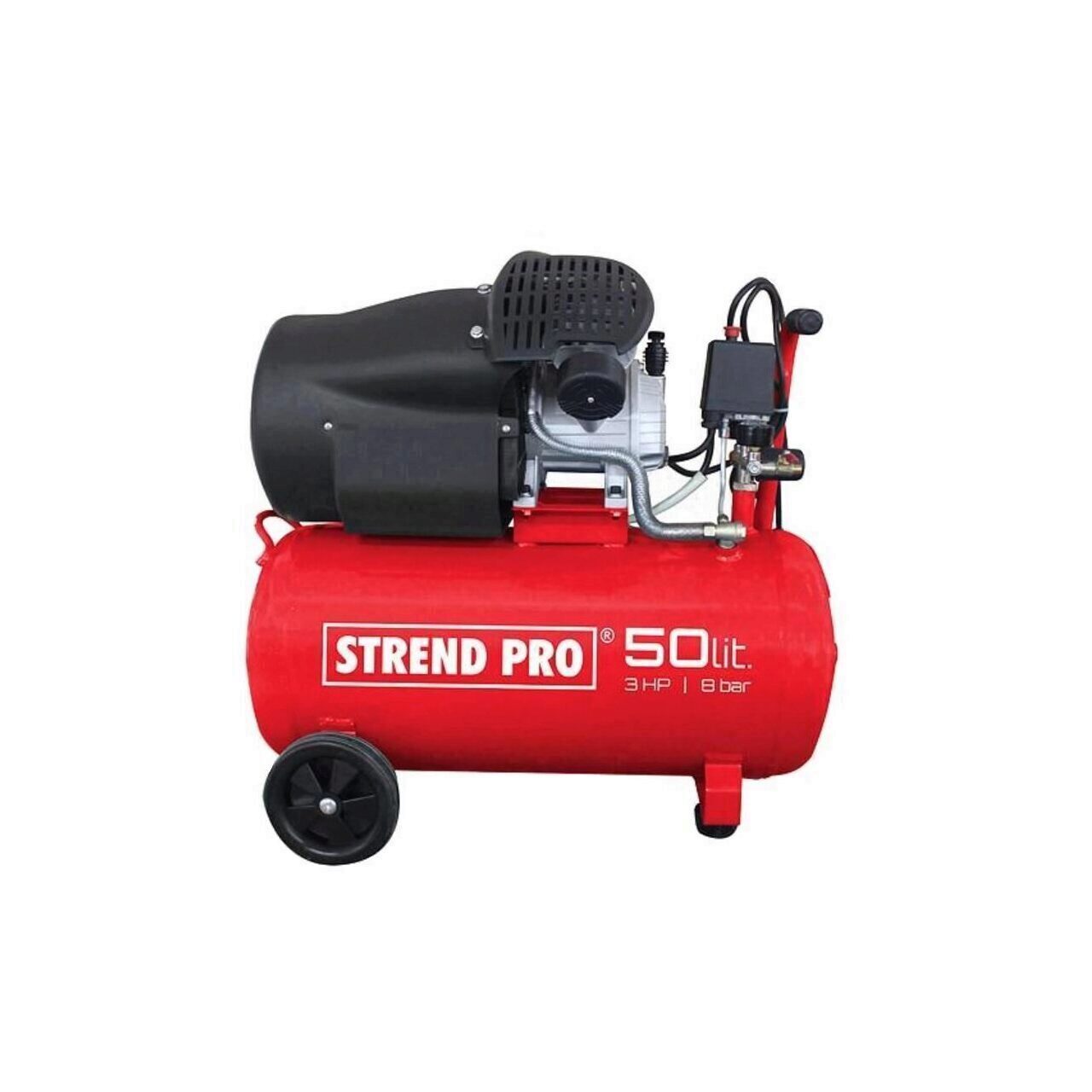 Compresor de aer Strend Pro Premium HSV-50-08, putere 2.2 kW, 50 L, 2 pistoane