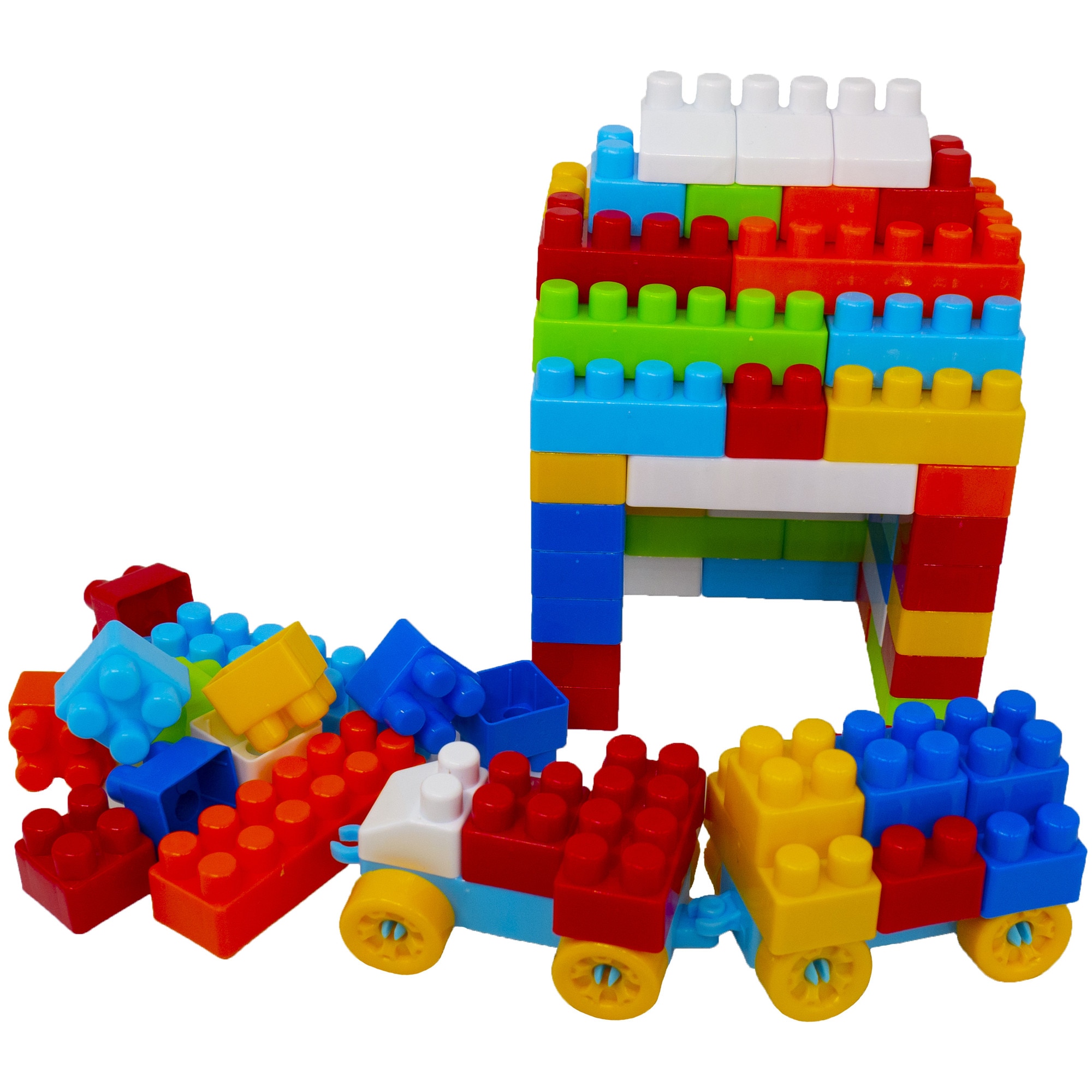 Set Cuburi de Constructie Robentoys, 320 piese, in Saculet, Plastic ...