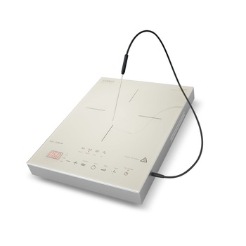 Plita inductie thermo control CASO DESIGN TC 2100, 2100 W, 12 trepte de putere, Timer, Termostat, Sonda termica, Crem / Argintiu Plita inductie thermo control CASO DESIGN TC 2100, 2100 W, 12 trepte de putere, Timer, Termostat, Sonda termica, Crem / Argintiu