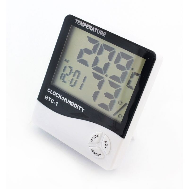 Statie meteo LCD, ProCart, afisaj ora, temperatura, umiditate, data, functie alarma, 12/24h, alimentare baterie, alb