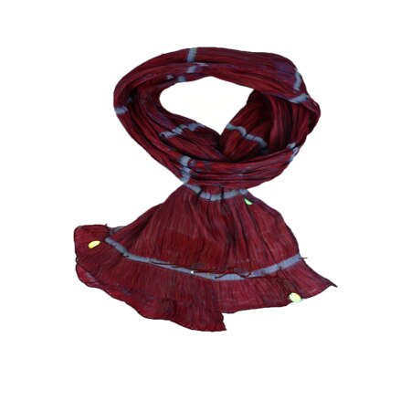 Esarfa dama,model aparte, cu design de margele insirate pe ata,D&J Exclussive,marsala