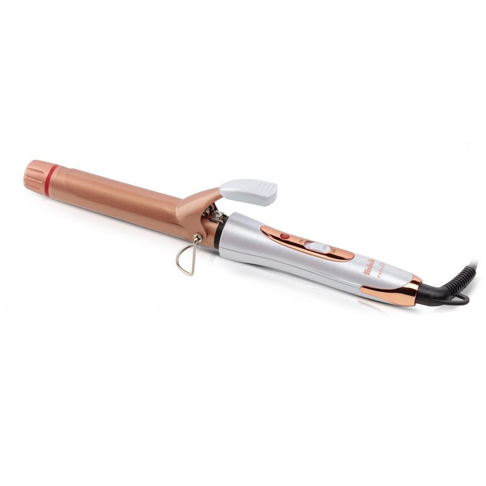 Ondulator Fakir Estelle, Ceramica-turmalina, 50W, 1 setare de temperatura (200°C), Cablu rotativ la 360°, Varf rece, Roz/Alb