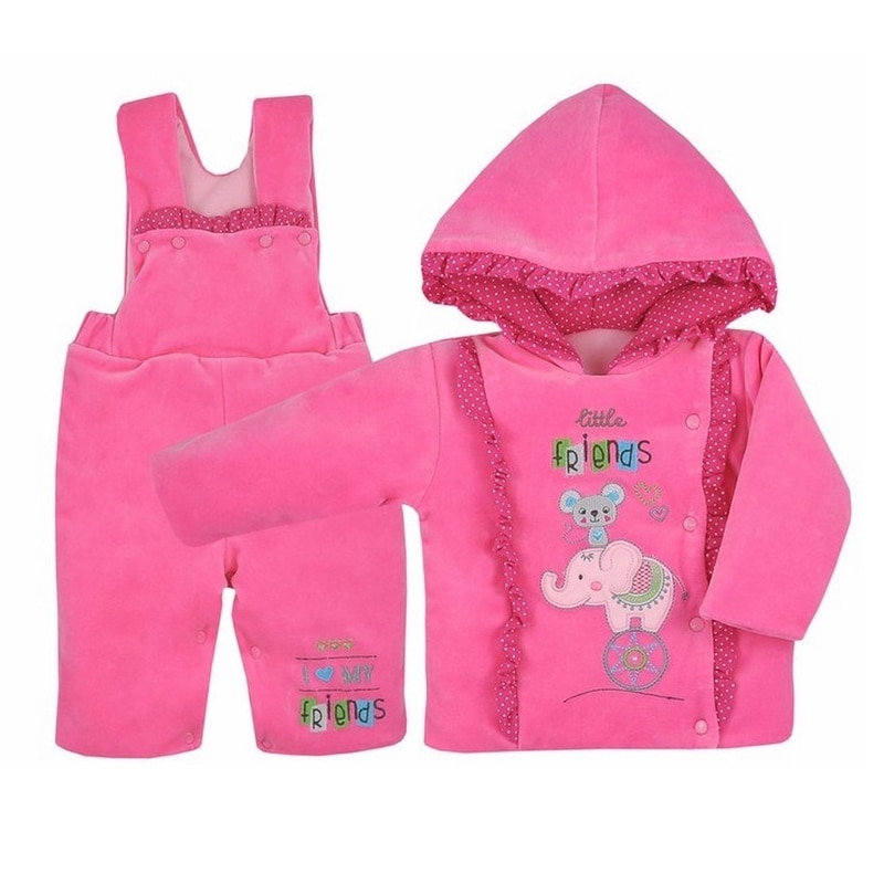 Compleu 2 piese iarna pentru fete Koala Circus 04-510, Roz, 68 cm