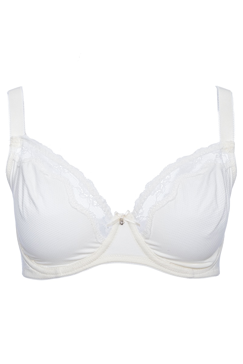 Sutien confortabil, Passion 1750, fara burete, Alb unt