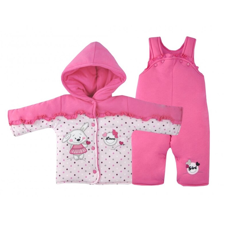 Compleu 2 piese iarna fetite Koala Emma 2540-R, Roz, 62