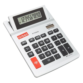 Calculator mare de birou, model cu 4 functii si 10 cifre, alb Calculator mare de birou, model cu 4 functii si 10 cifre, alb