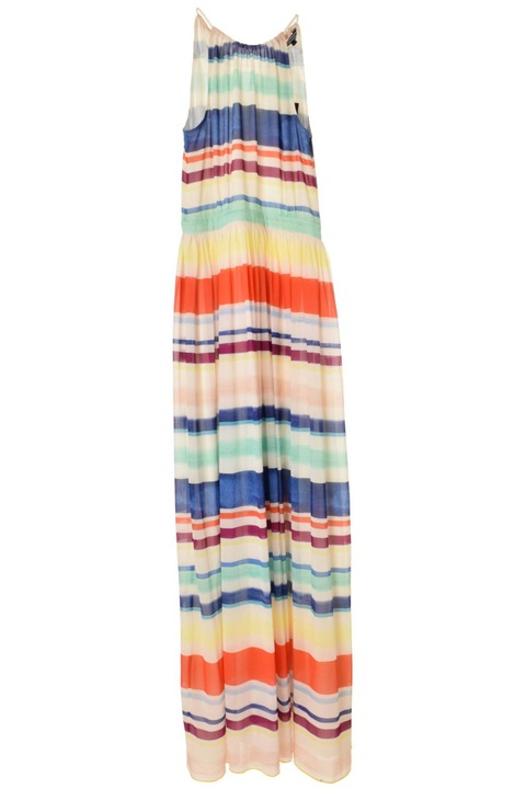 Дамска шифонена макси рокля на цветни райета Tommy Hilfiger - 6 US