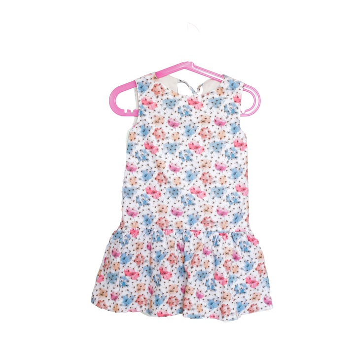 Rochita vintage reversibila, AlaAla Double Wear, roz, Bumbac, 18-24 luni