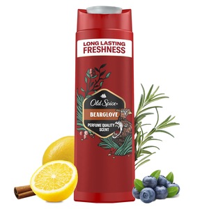 Gel de dus si sampon 3–in-1 Old Spice Bearglove pentru corp, par si fata, 400 ml