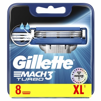 Rezerve aparat de ras Gillette Mach3 Turbo, 8 buc Rezerve aparat de ras Gillette Mach3 Turbo, 8 buc