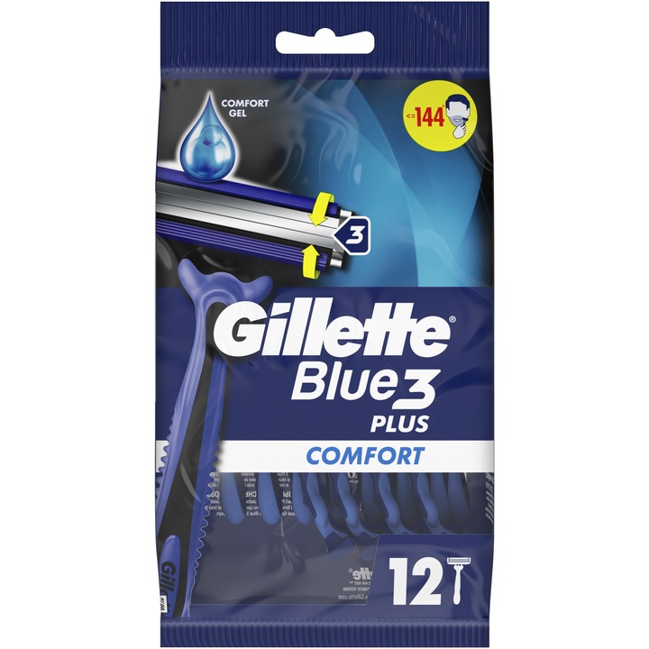 Самобръсначка за еднократна употреба Gillette Blue3, 12 броя