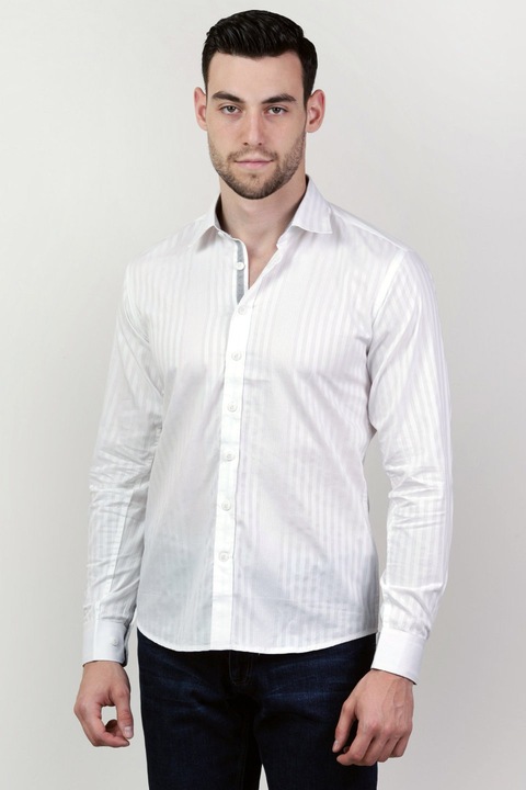 Мъжка риза STYLER, модел 21158, Бял, размер 2XL