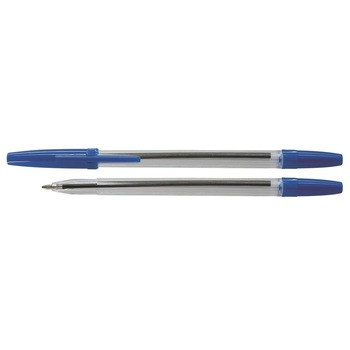 Pix fara mecanism OFFICE Products, corp transparent, scriere de 0.7 mm, albastru Pix fara mecanism OFFICE Products, corp transparent, scriere de 0.7 mm, albastru
