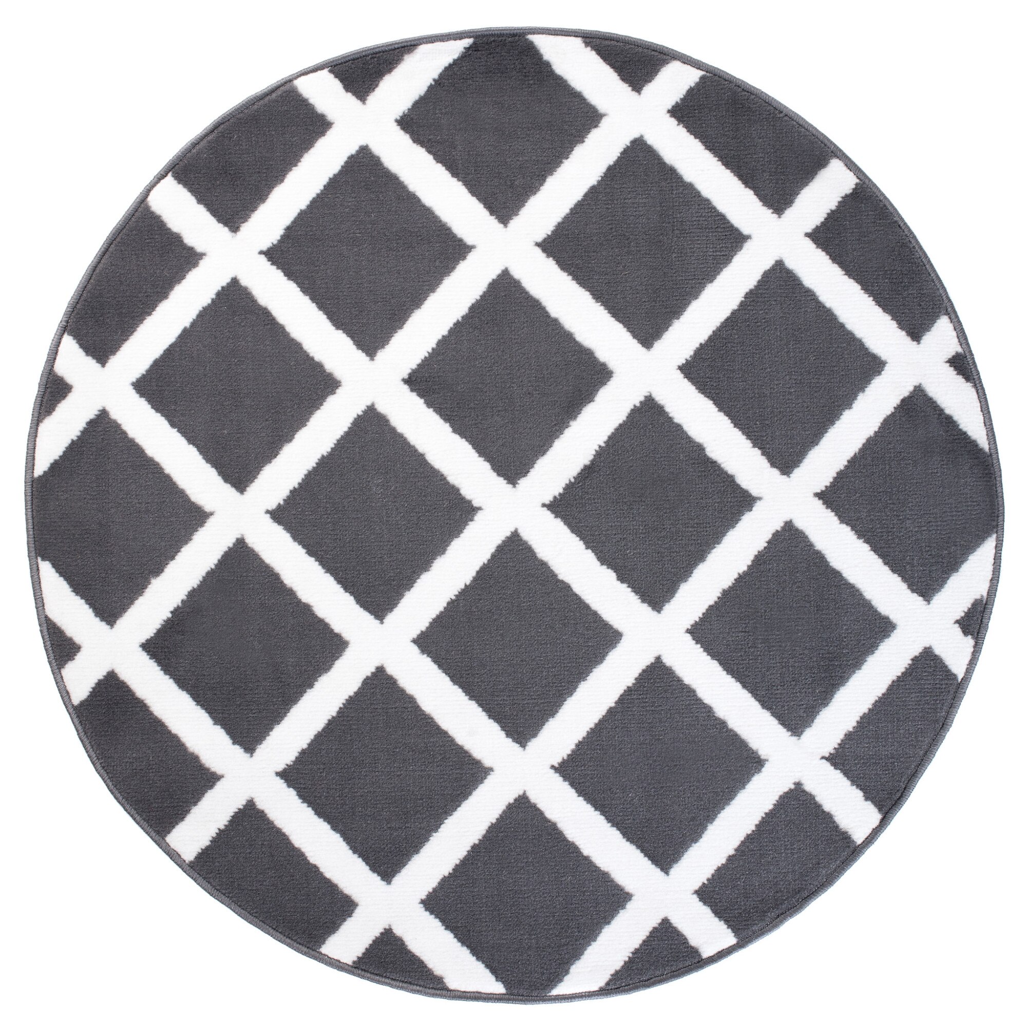 Covor Luxury Circle Modern Short Pile Chemex L889B gri 100x100