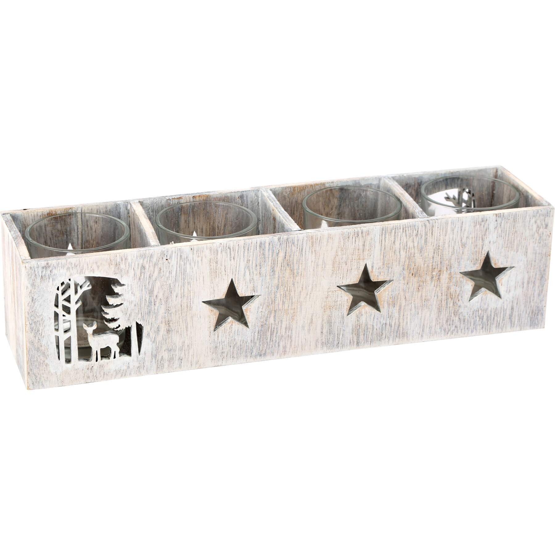 Suport 4 lumanari pentru Craciun, Shabby Chic