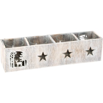 Suport 4 lumanari pentru Craciun, Shabby Chic Suport 4 lumanari pentru Craciun, Shabby Chic