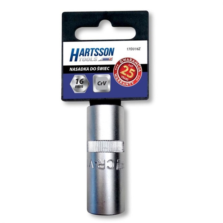 Tubulara pentru bujii 16 mm cu agatator de plastic