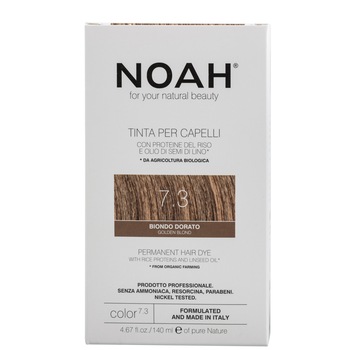 Vopsea de par permanenta,7.3, Blond auriu, Noah, 140 ml Vopsea de par permanenta,7.3, Blond auriu, Noah, 140 ml