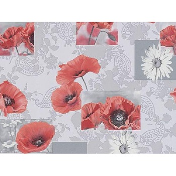 Tapet semilavabil Slavyanski Oboi, Maci 8141-10, rezistent la umezeala, decor floral, multicolor, hartie simplex, rola 0.53 m x 10.05 ml Tapet semilavabil Slavyanski Oboi, Maci 8141-10, rezistent la umezeala, decor floral, multicolor, hartie simplex, rola 0.53 m x 10.05 ml