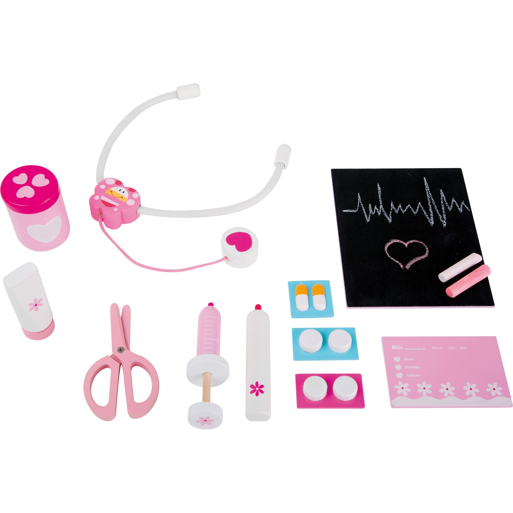 Set de joaca Doctor Butterfly, Legler, 15 piese, din lemn