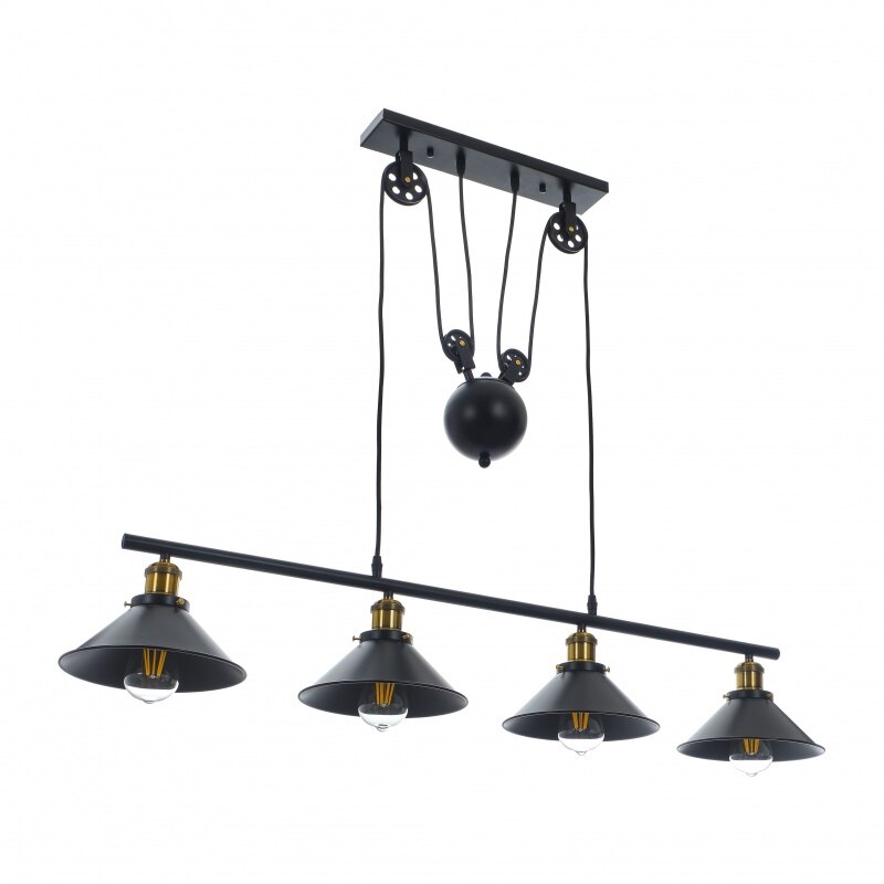 Lustra EL 1860/4, Negru, 4XE27 8W LED