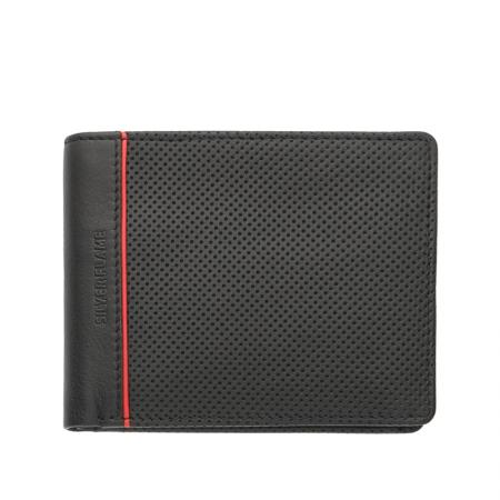 Portofel Silver Flame, SFT0209, Negru, Piele autentica