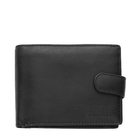 Portofel Silver Flame, SFT0101, Negru, Piele autentica