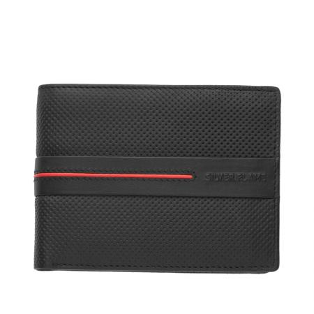 Portofel Silver Flame, SFT0208, Negru, Piele autentica