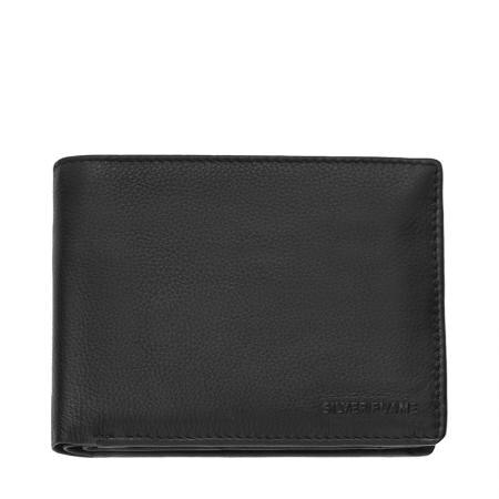 Portofel Silver Flame, SFT0501, Negru, Piele autentica