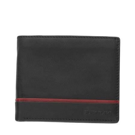 Portofel Silver Flame, SFT0507, Negru, Piele autentica