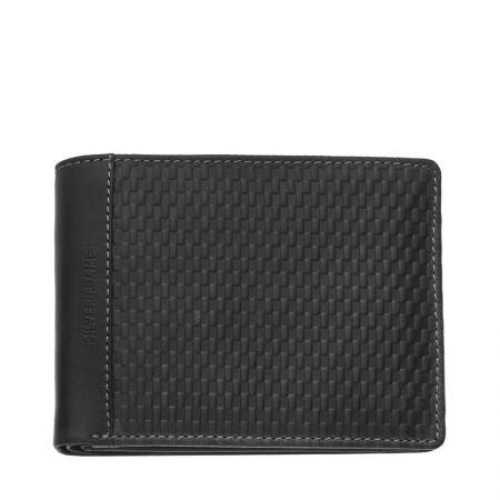 Portofel Silver Flame, SFT0311, Negru, Piele autentica