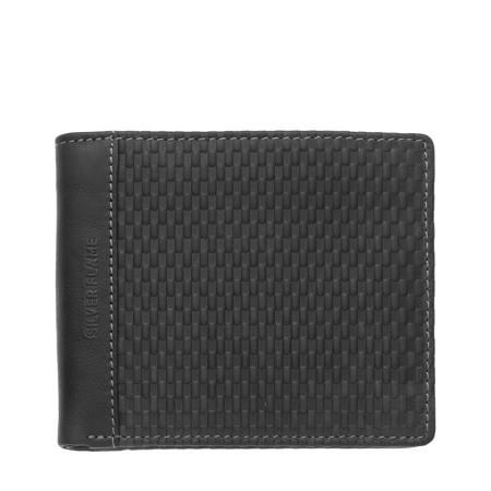 Portofel Silver Flame, SFT0611, Negru, Piele autentica