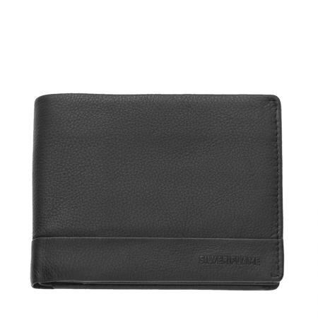 Portofel Silver Flame, SFT0703, Negru, Piele autentica