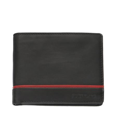 Portofel Silver Flame, SFT0607, Negru, Piele autentica