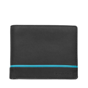 Portofel Silver Flame, SFT0606, Negru, Piele autentica Portofel Silver Flame, SFT0606, Negru, Piele autentica