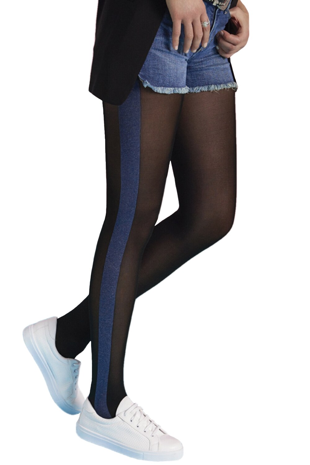 Dres Dama, Penti, Side 40D, Negru/Bleumarin