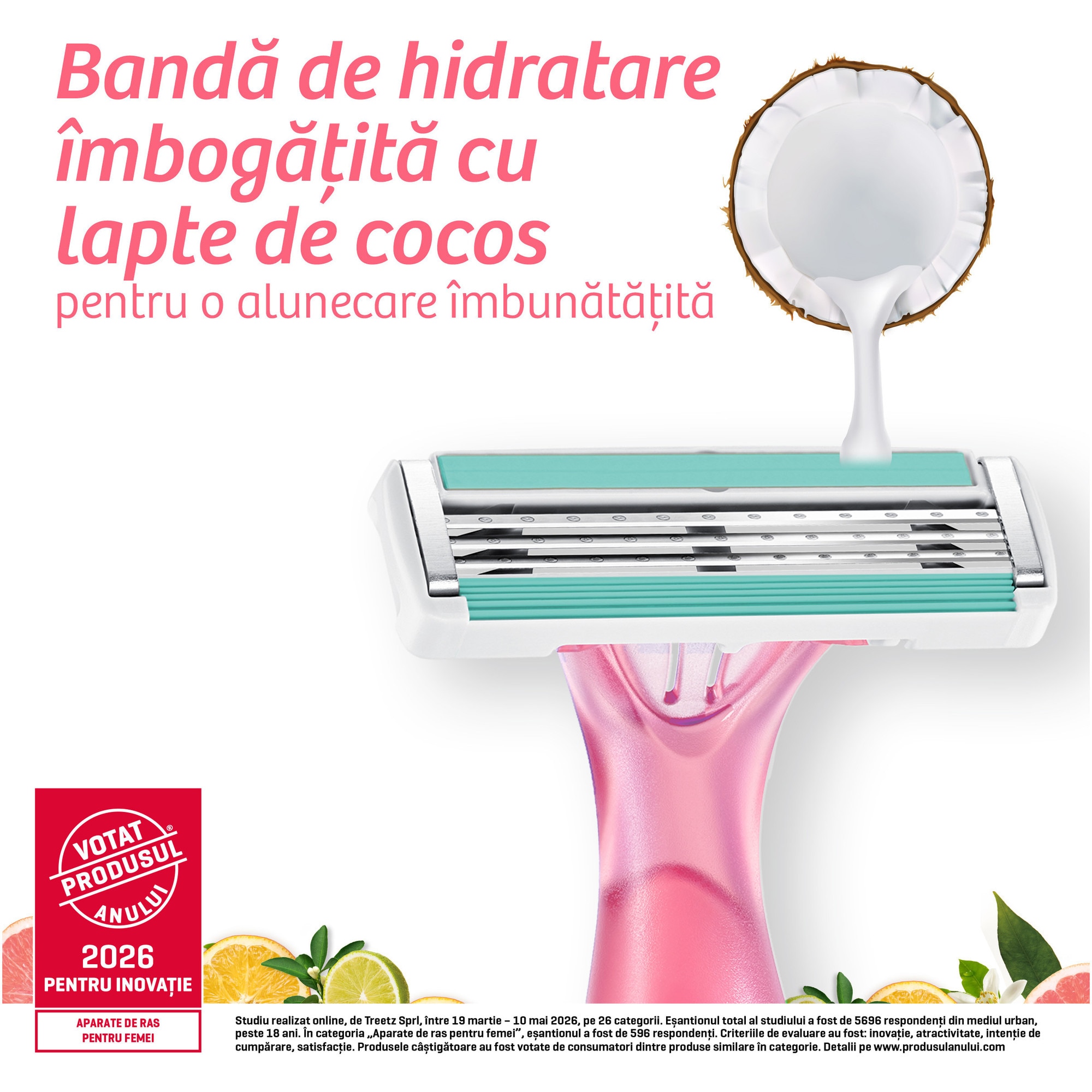 Set 3 Aparate de ras dispozabil cu 4 lame, BIC Soleil Escape