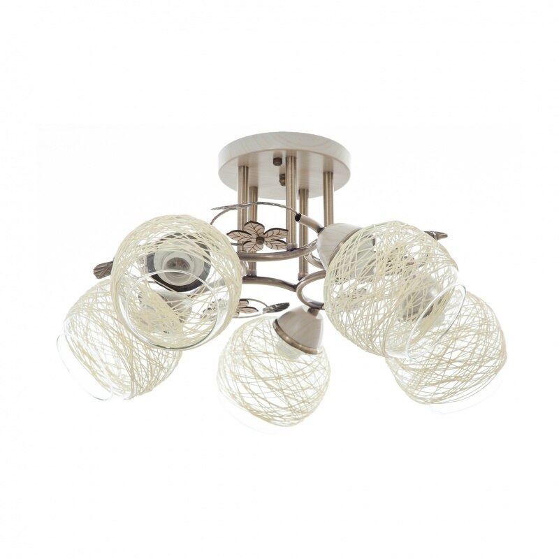 Candelabru Kingston, Bronz, 5Xe27, El 1140/5 Ab