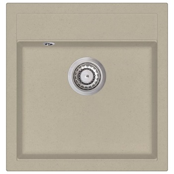 Chiuveta de bucatarie, din granit, vidaXL, 490 x 510 x 306 mm, Bej Chiuveta de bucatarie, din granit, vidaXL, 490 x 510 x 306 mm, Bej
