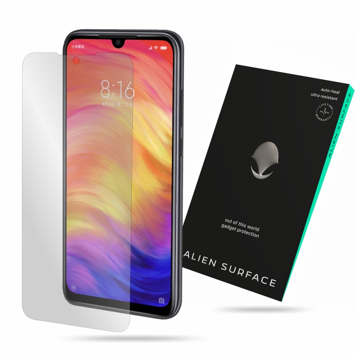 Folie protectie, compatibil cu Xiaomi Redmi Note 7, ecran, Alien Surface