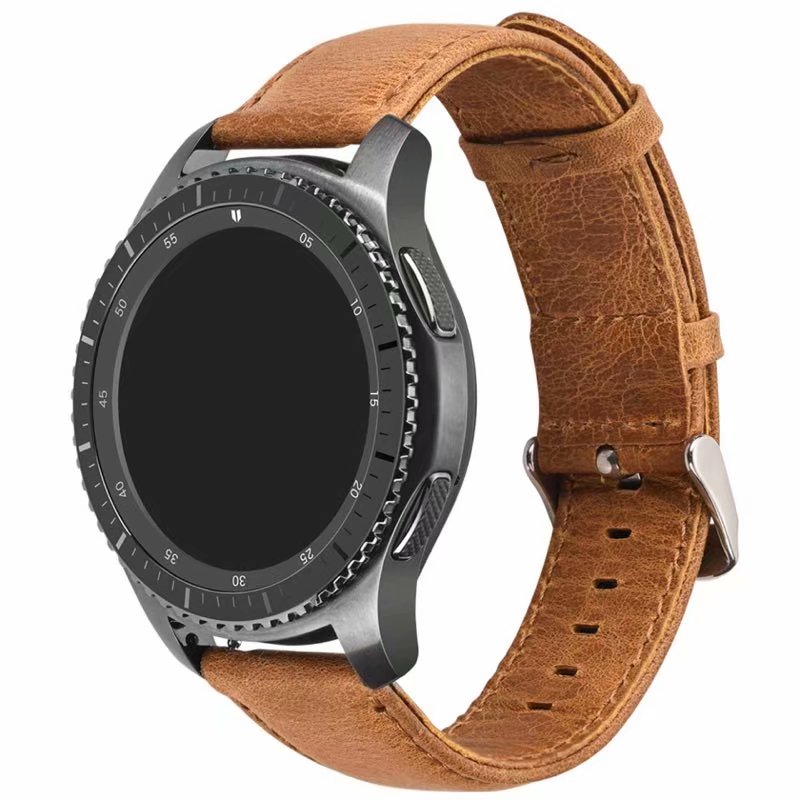 The owner Compatible with Bluebell Curea din piele Edman compatibila Samsung Gear S3, telescoape Quick  Release, 22mm, Maro deschis - eMAG.ro