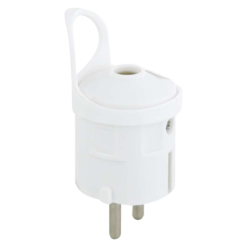 Stecher tata schuko plastic, 250V, alb, Emos P0038