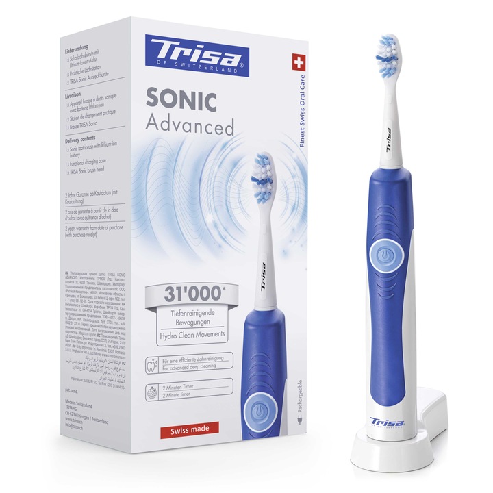 Elektromos fogkefe, Trisa Advance 679186, 31000 hangimpulzus