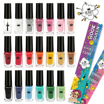 Set de 20 bucati Multicolor Lac de unghii Top Nails by Beauty4Britain, Cutie de lux, 2 marcaje, 5 ml Set de 20 bucati Multicolor Lac de unghii Top Nails by Beauty4Britain, Cutie de lux, 2 marcaje, 5 ml