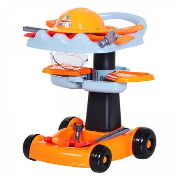 Carucior cu instrumente de lucru pentru copii, HomCom, Multicolor Carucior cu instrumente de lucru pentru copii, HomCom, Multicolor
