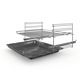 Фурна за вграждане Bosch HBF153EB0, Електрически, 66 л, EcoClean Direct Самопочистваща се скара, Телескопична опора, 3D конвекция, Клас A, Черен/Сребрист