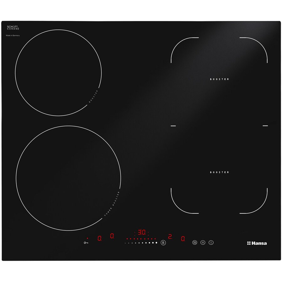 Plita incorporabila Hansa BHI68668, Inductie, 4 zone de gatit, Touch Control, 58 cm, Negru