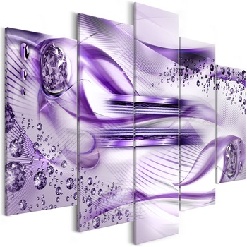 Tablou canvas 5 piese - Violet larg sub forma de harp sub apa - 100 x 50 cm Tablou canvas 5 piese - Violet larg sub forma de harp sub apa - 100 x 50 cm