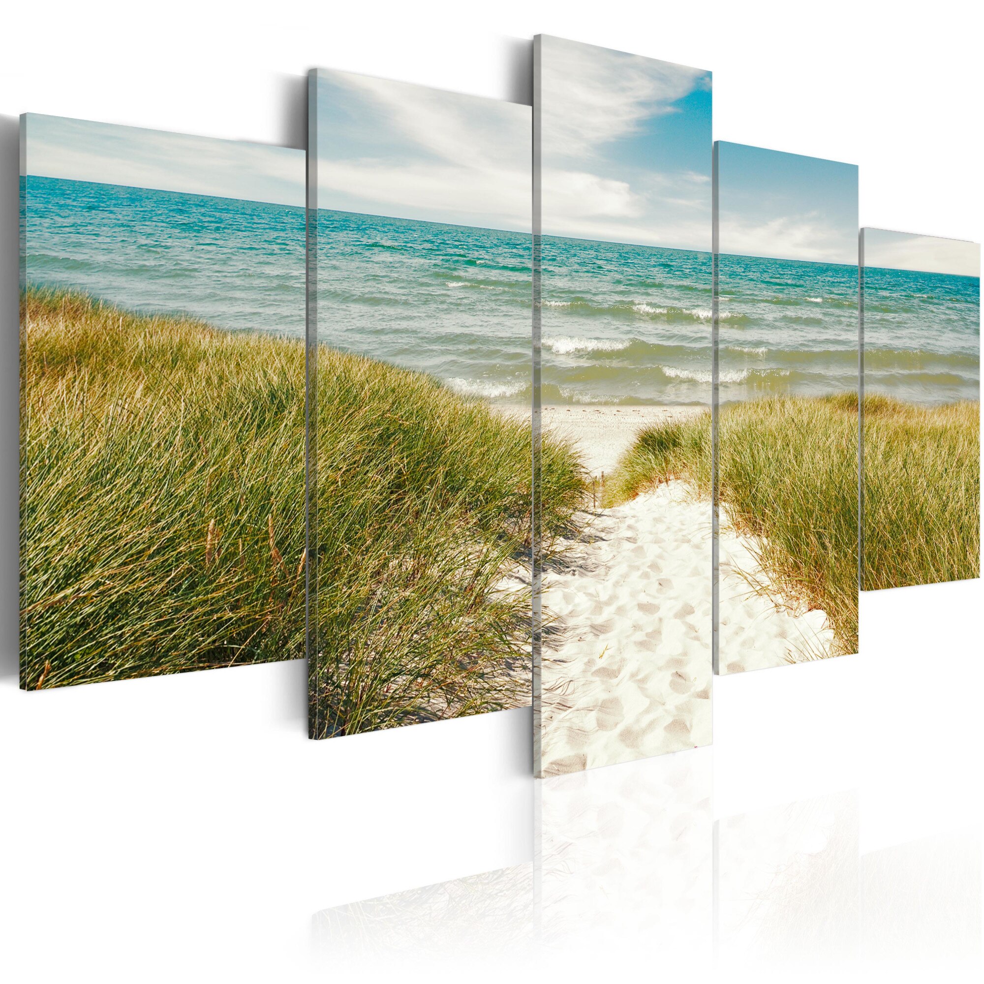 Tablou canvas 5 piese - Sea Melody - 200 x 100 cm