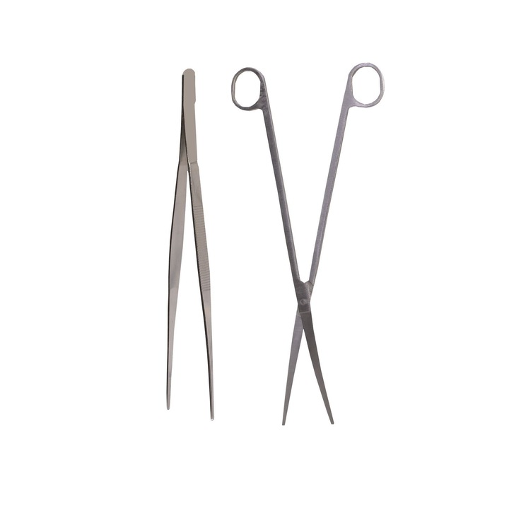 Set de foarfeca + penseta din inox pentru acvariu Ocean Free